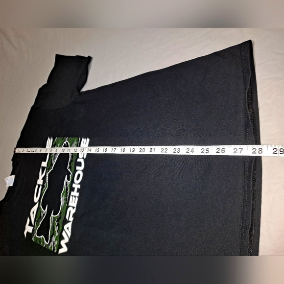 Tackle Warehouse Fishing T-shirt Men's Medium Black Port & Company Unisex Crew - Picture 9 of 9